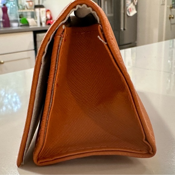 Tory Burch Orange Leather glasses case - Picture 6 of 10